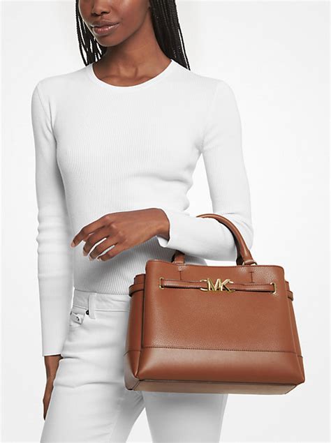 michael kors reed satchel|michael kors manhattan leather satchel.